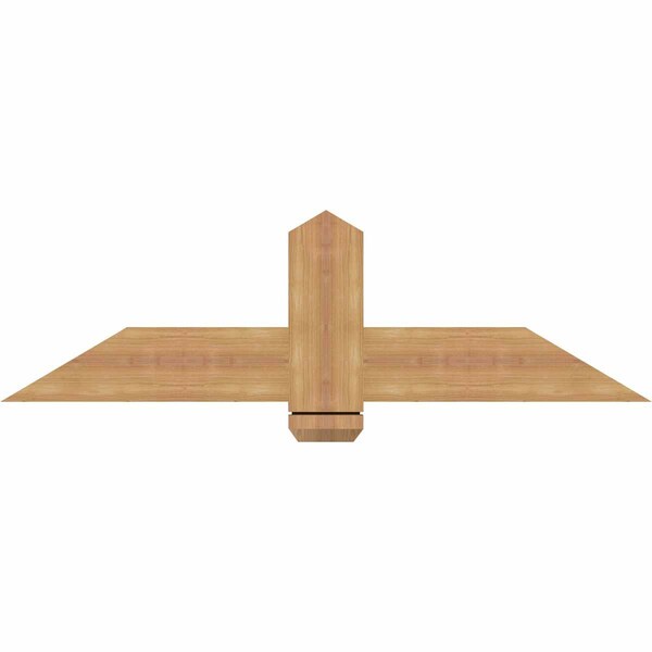 Ekena Millwork Eugene Smooth Timber Gable Bracket, Western Red Cedar, 48"W x 14"H x 1 1/2"D x 5 1/2"F, 7/12 Pitch GBW048X14X0206EUG00SWR - main